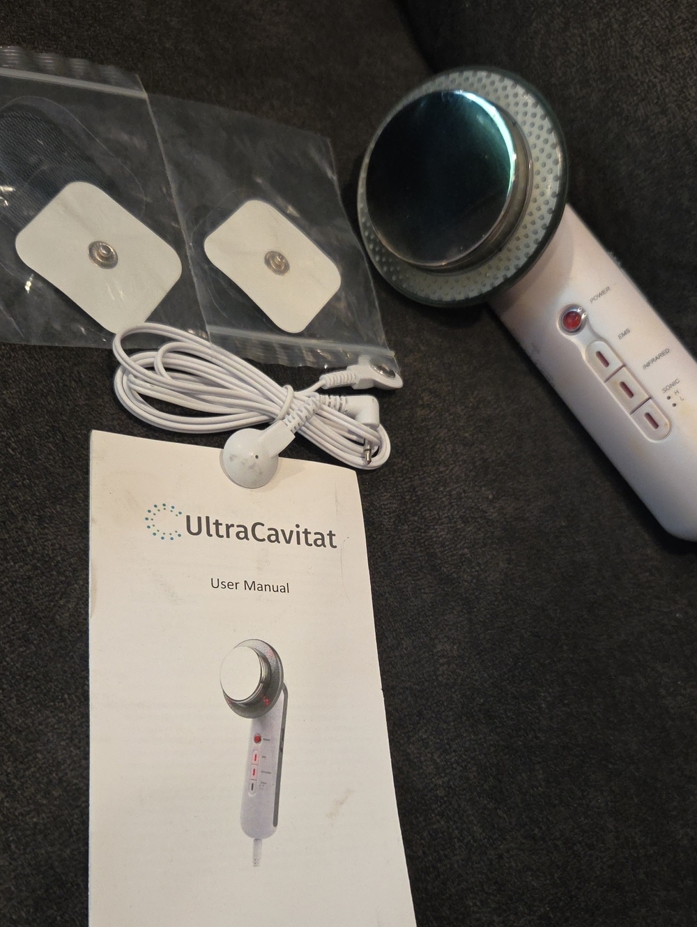 Handheld Cavitation Device With EMS Electrode Pads